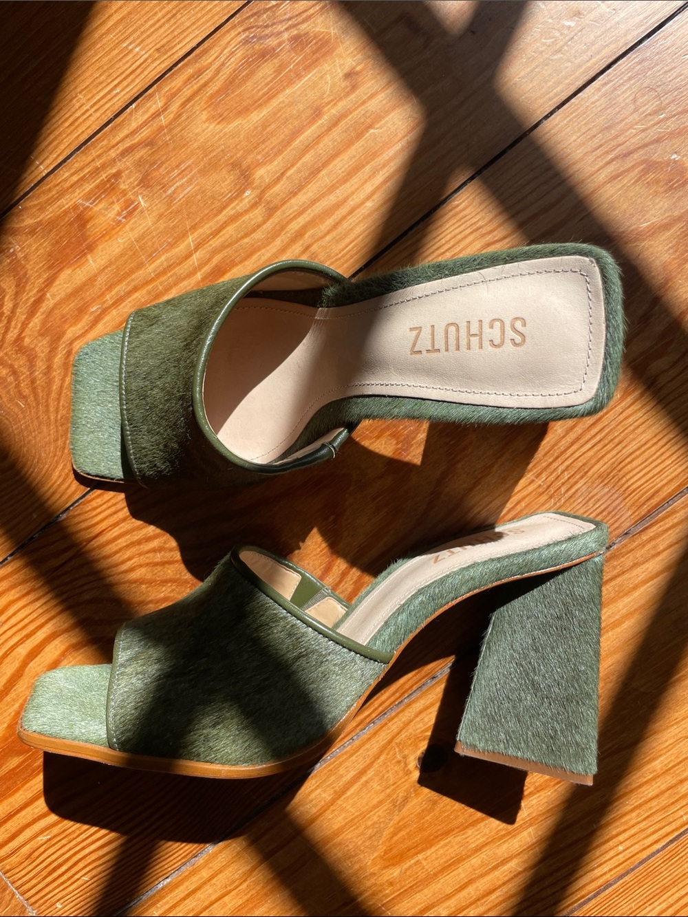 SCHUTZ Lizah Welt Wild Sandal Green Sandals 9